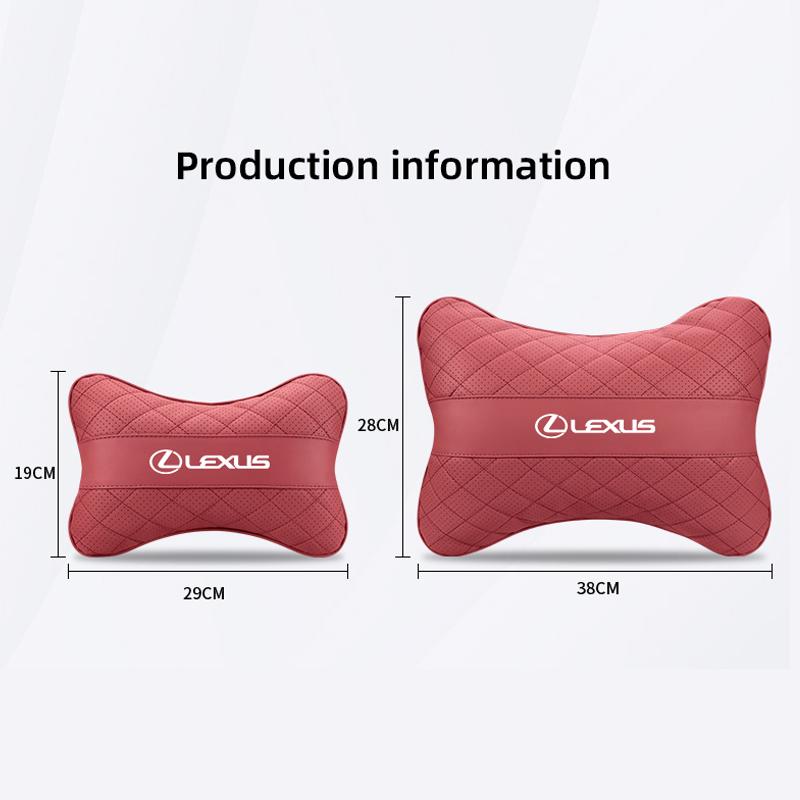 2026 Hot Interior Stickers Car Leather Seat Headrest Neck Pillow Head Waist Cushion For Lexus RX300 IS200 IS250 ES350 Ct200h UX2