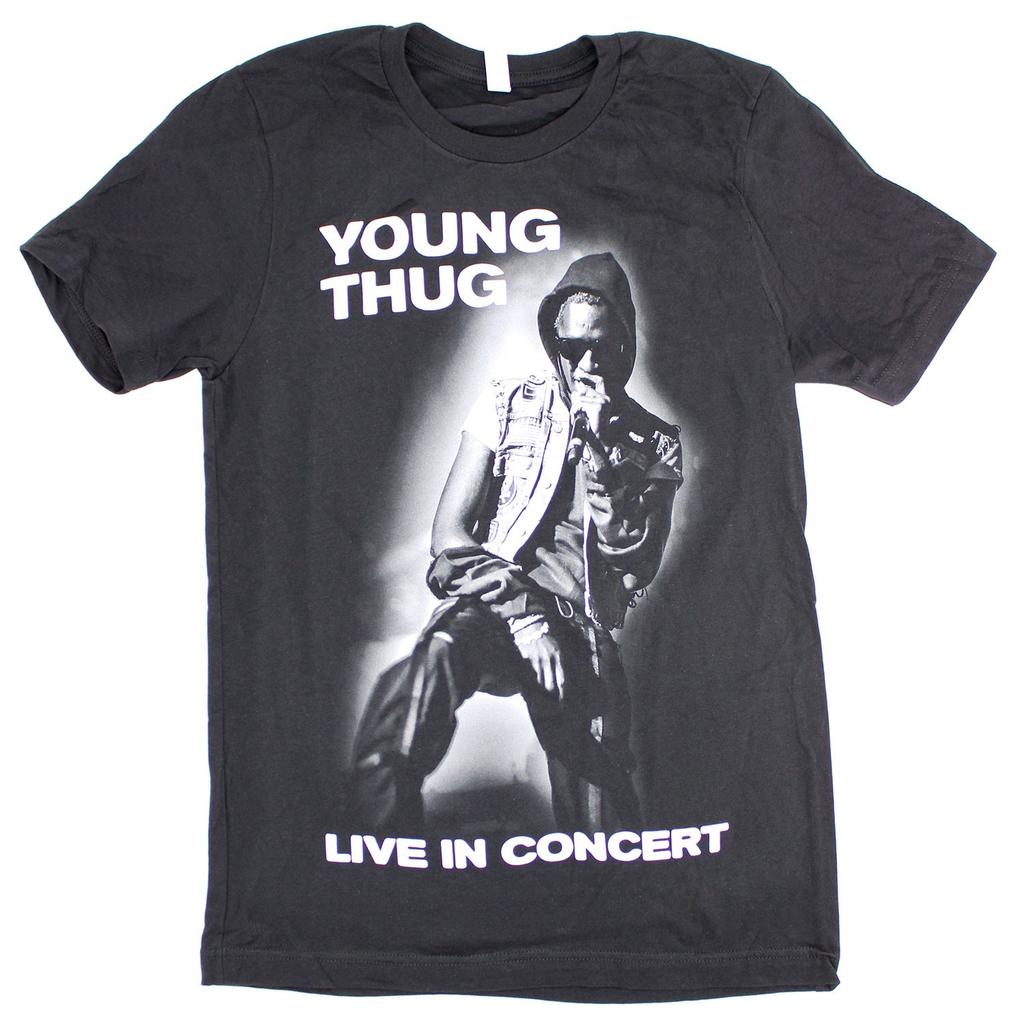 Men's Young Thug B&W Concert Tour Tee T-Shirt Mens Womens Tees Top Black