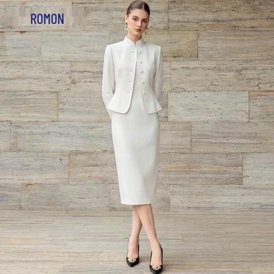 Women's Tencel Wool New Chinese Style Business Suit