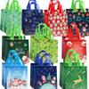 Christmas Fabric Waterproof Cosmetic Clot Candy Bag Non-wovenh Packaging New Year Party Folding Storage Bag for Gifts