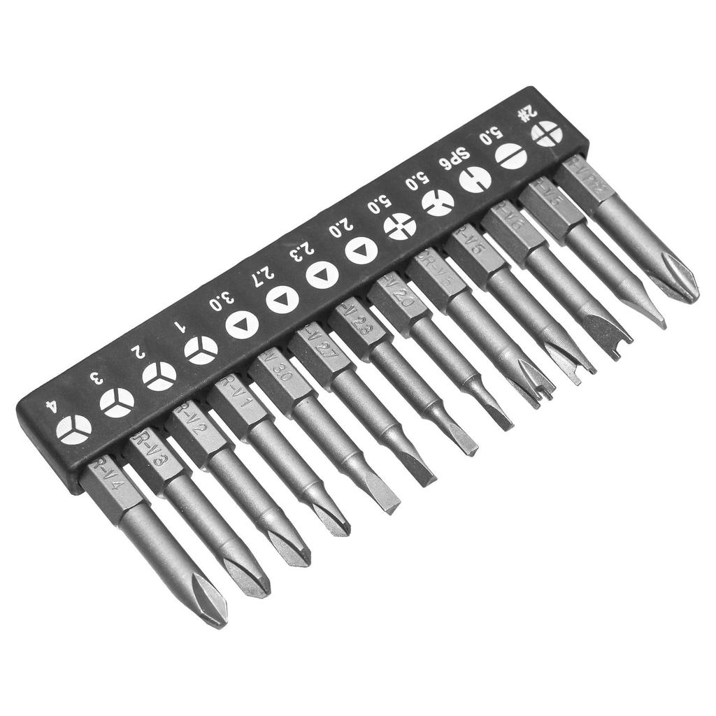 13-Piece Special Shape Screwdriver Bit Set, 50mm Hex Shank, Disassembly Tool Accessory