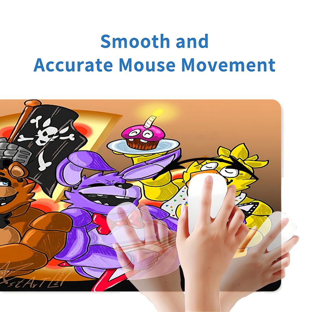 Five Nights Freddy'S Party Large Gaming Mouse Pad Nonslip Rubber Base Waterproof Desk Mat For Office Pc Laptop