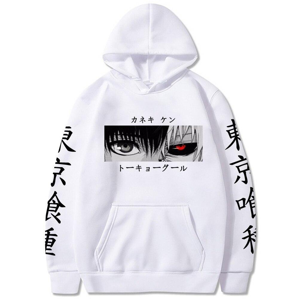 Ghost Graphic Cartoon Japanese Anime Print Pattern Hooded Sweater Male Hoodie Casual Hip-Hop Top
