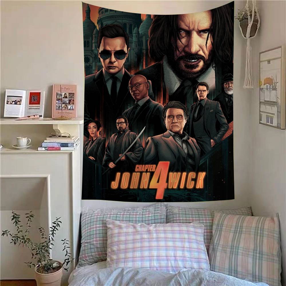 Classic Movie JJohn WWick Colorful Tapestry Wall Hanging Cheap Hippie Bohemian Wall Tapestries Mandala Wall Hanging Sheets