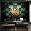 Club Leon Wall Tapestry Aesthetic Wall Hanging Printed Fabric Blanket Decorative Tapestries for Bedroom Living Room Home Decor