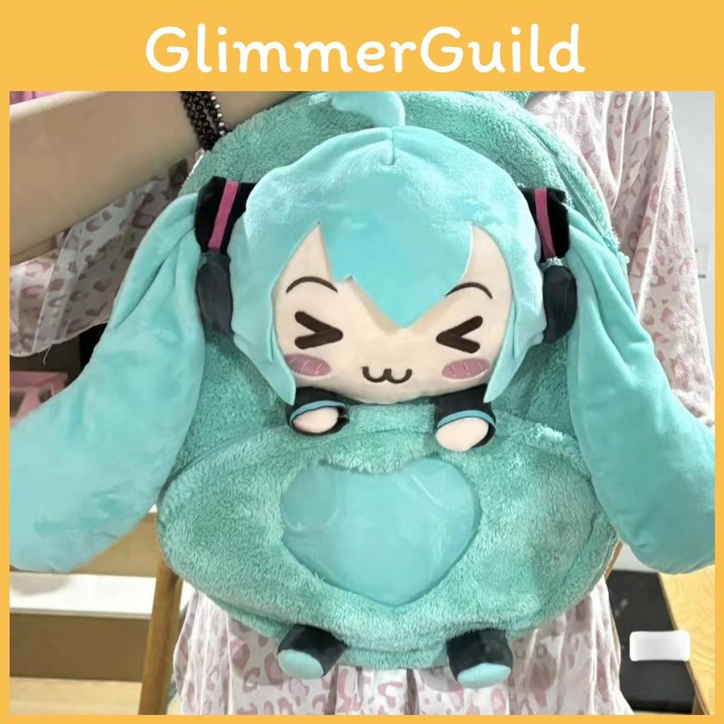 Plush Miku Hatsune Backpack Cartoon Itabag Large Capacity Bag Travel Gift Kids