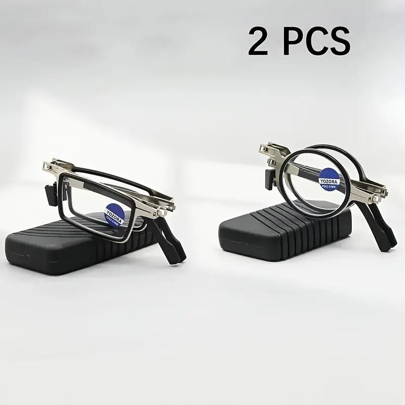 2 Pcs Anti blue light reading glasses lightweight design foldable for both men and women suitable for daily use