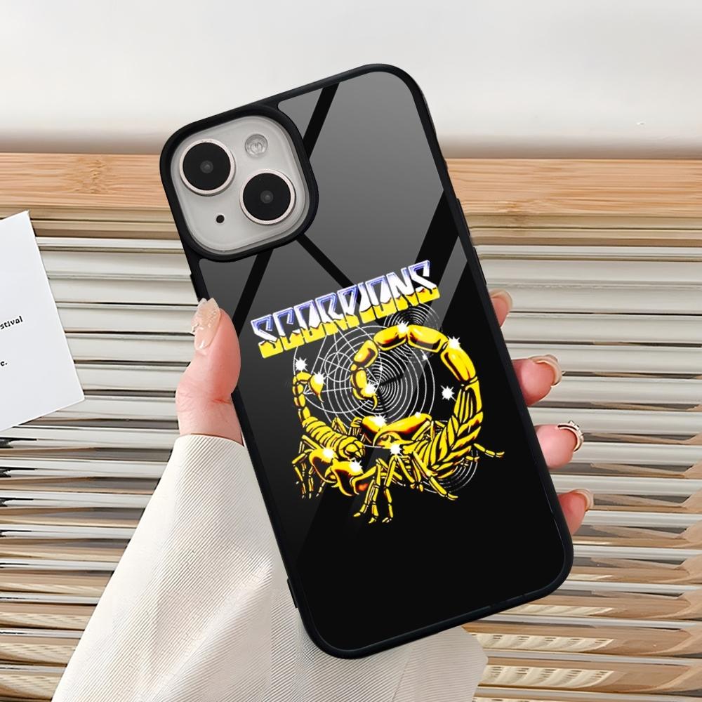 S-Scorpions Band Phone Case For Iphone 15 Pro Max 14 12 11 13 Mini 16 8 7 Plus X Xs XR PC+TPU Back Cover