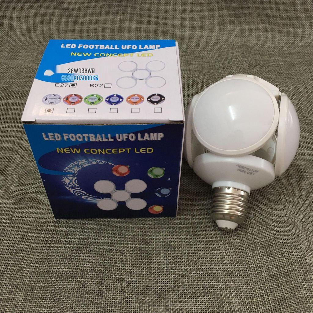 High-Brightness E27 LED Football Light with Solar Charging and Foldable Design