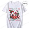 TShirt for Unisex Im Fineits Finejust Having A Meltdown Print TShirts Funny Cute SnowUnisex Christmas Clothing Casual Tees Top