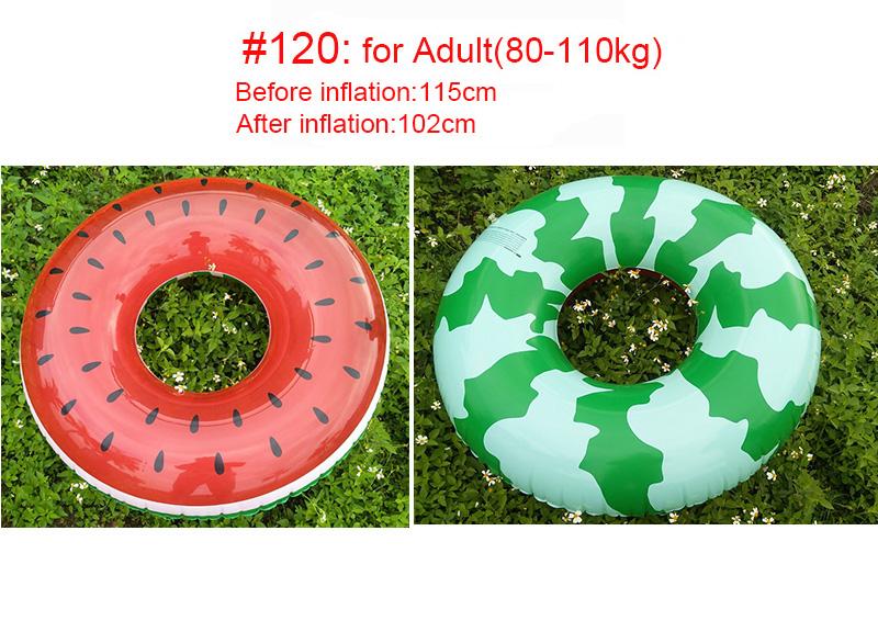 Watermelon Pool Float Inflatable Swim Tube Swim Accessory Swimming Ring For Summer Water Sports Swimming Circle Swim Float
