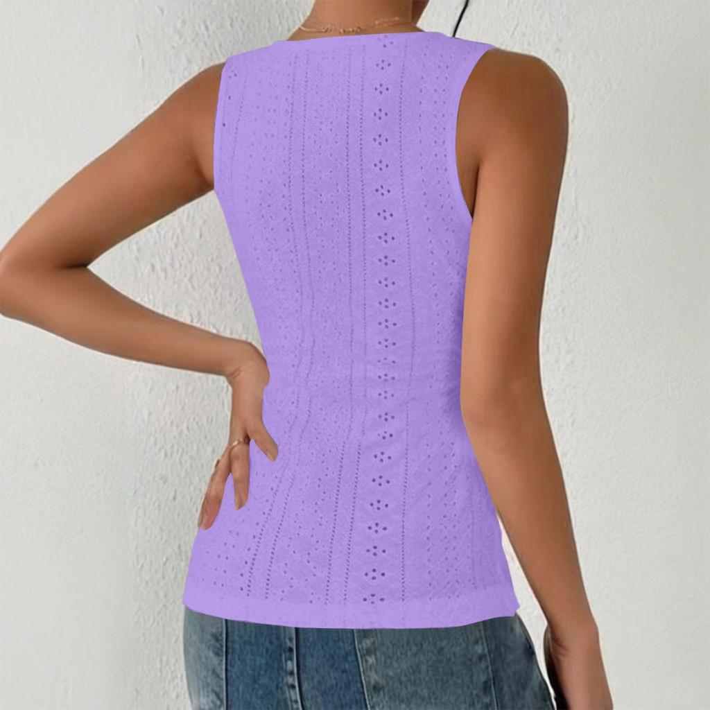 Women's Fashionable Summer Outdoor Wear, New Slim-fit Color V-neck Sleeveless Camisole Top