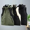 Cotton Vest In Autumn and Winter Season, Color Blocked, Oversized, Thick Shoulder Vest, Men's Jacket