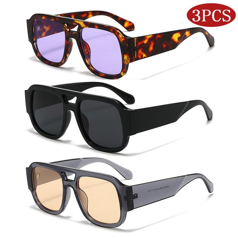 Protective Glasses 2pcs Simple Square Anti Blue Light Irregular Eyewear High-End with Metal Frame Narrow Frame Eyeglasses Frames