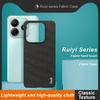 IMAK Ruiyi Series for Xiaomi Poco M7 Pro 5G/Redmi Note 14 5G Case Fabric Texture Leather+PC Phone Back Cover