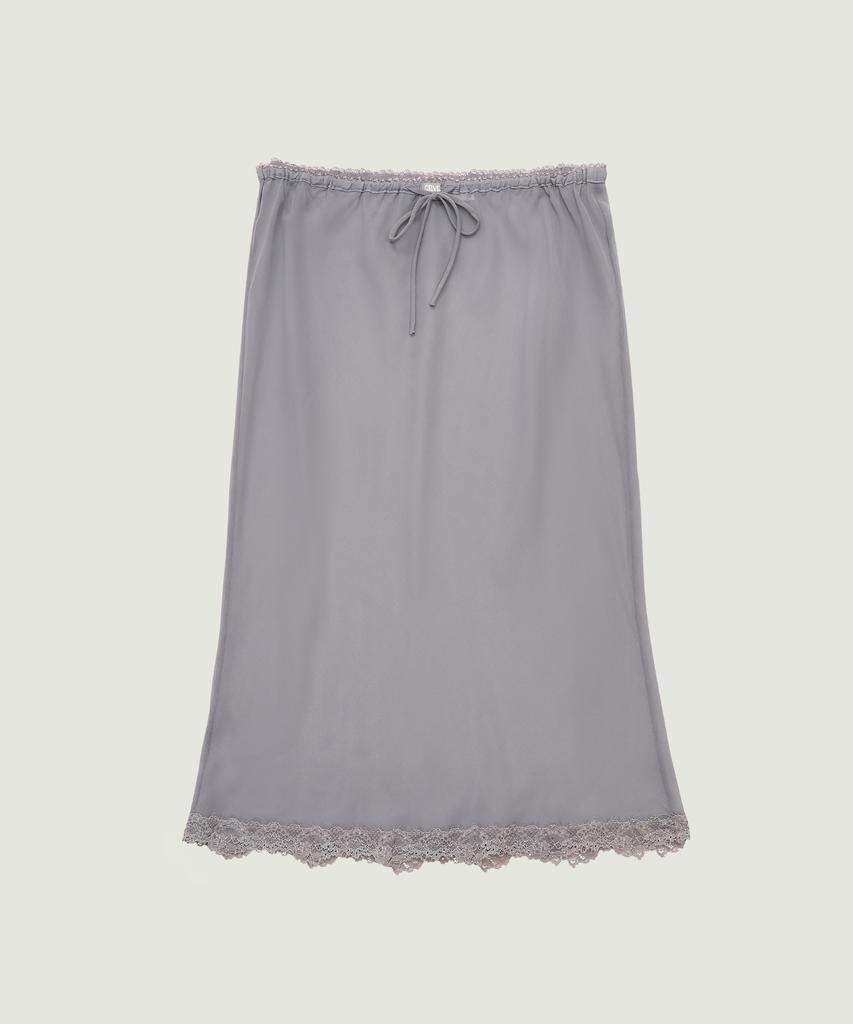 Grove Cady Layered Midi Skirt (Gray)