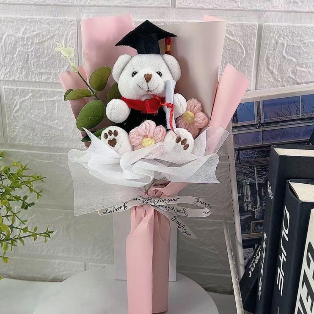 Bear Animal Graduation Bouquet Bouquet Decoration Cartoon Lovely Bear Graduation Ceremony