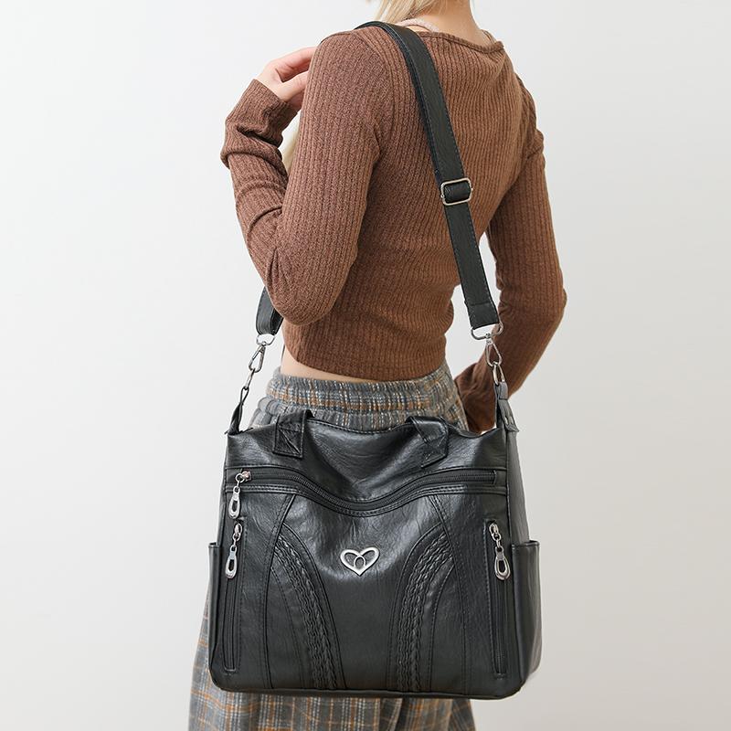 Women's Handbag Soft Leather Shoulder Bag Large Capacity Tote Bag
