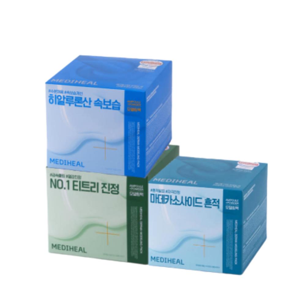 

Mediheal Derma Modeling Pack 1+1+1 Tea Tree, Madecassoside & Hyaluronic Acid Mini Mask Set