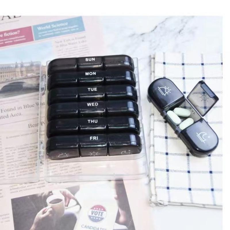 Storage Medicine Box 21-grid Rainbow Medicine Box, Seven Days A Week 21-grid Medicine Box Classification Box Portable