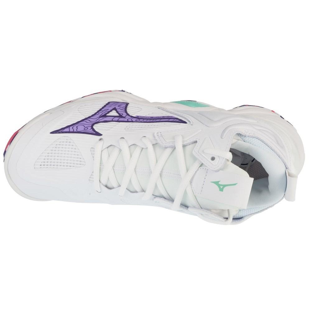 Mizuno Wave Momentum 3 Mid sneakers synthetic leather White/Violet Indigo/Camellia Rose