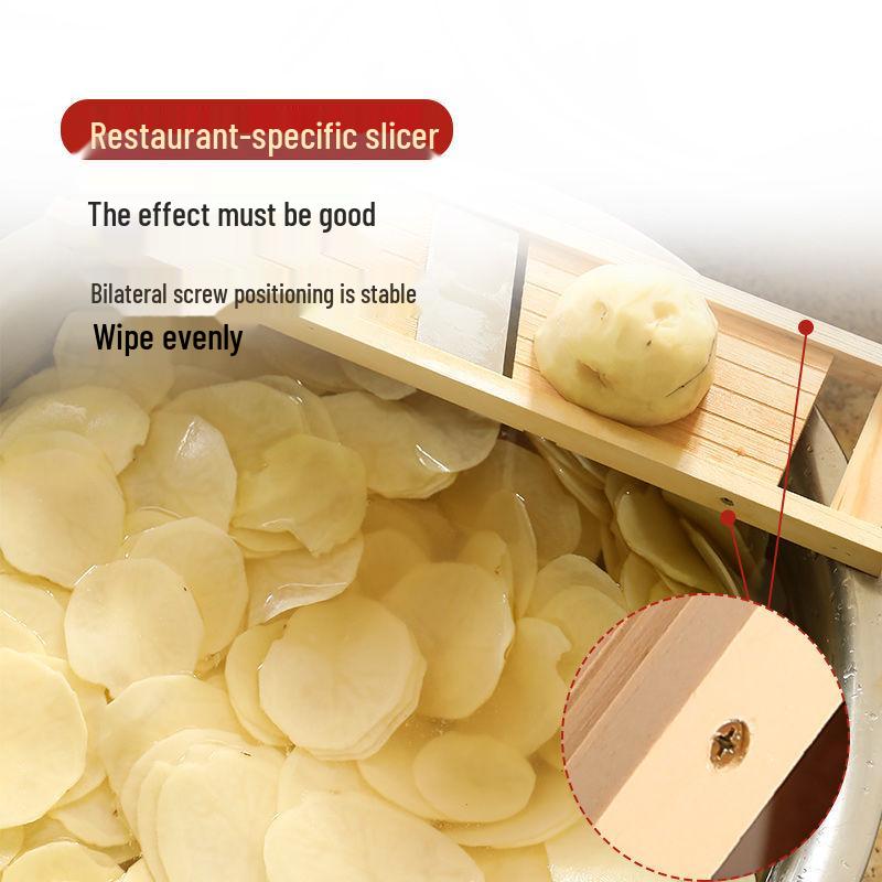 Adjustable Thickness Potato Slicer for Commercial Use - Ideal for Grating and Slicing Chips for Canteens and Barbecues