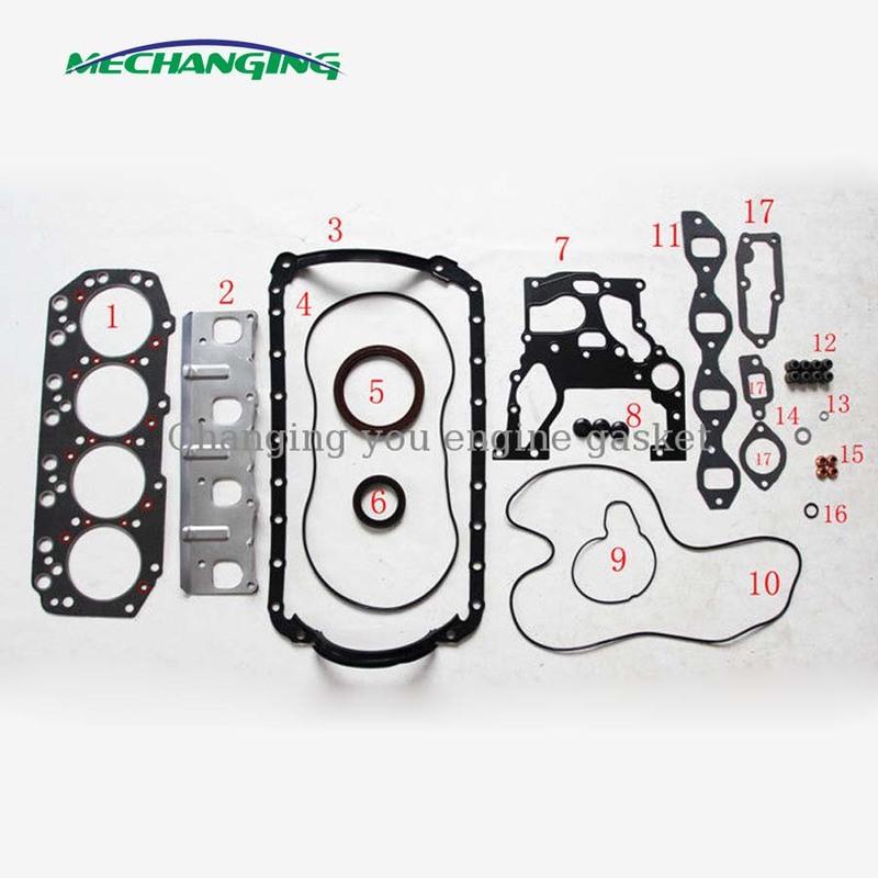 For ISUZU TROOPER TFR/TFS Pickup 4JA1 4JB1 Engine Parts In Car Overhaul Package Full Set Engine Gasket 5-87812-706-4