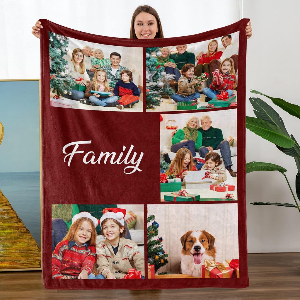 Custom Blanket Flannel Blanket Photo Flannel Blankets for Sofa or Bed Gift DIY Print On Dropshipping
