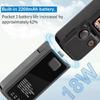 Compactly Battery Handle Power Grip 2200mAh Extended Operation Hot Swappable Design USB C Port Mount for Pocket 3 Camera