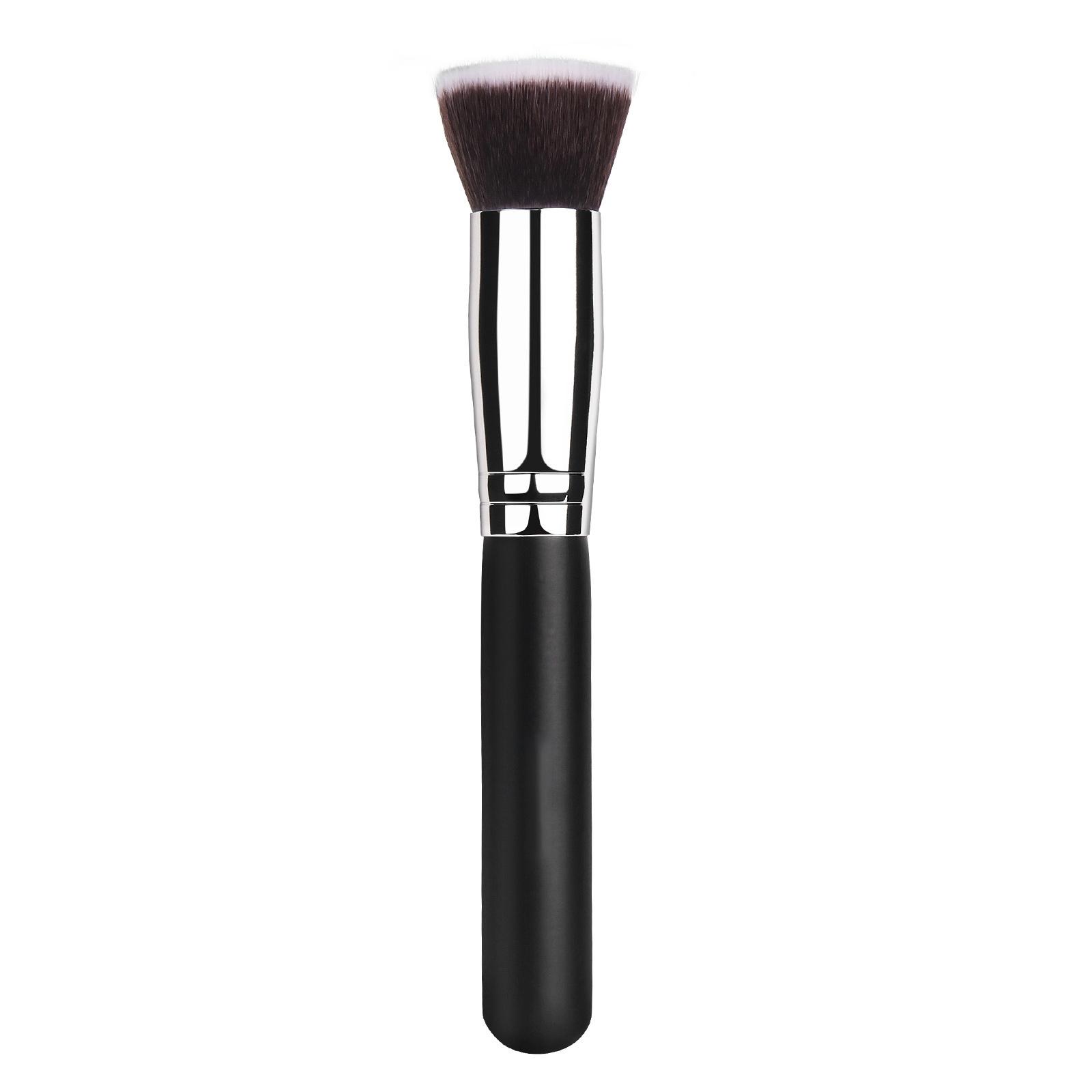 

Black Makeup Brush Set Single, Round Top Wood Handle for Foundation, Concealer Beauty Tool One Size чёрный