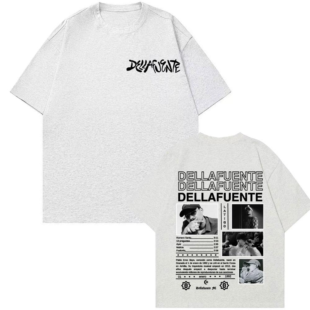 Rapper Dellafuente New Album 2026 Tour Tshirts Men Women Harajuku Gothic Hip Hop Punk T Shirt Fashion Casual Tshirt