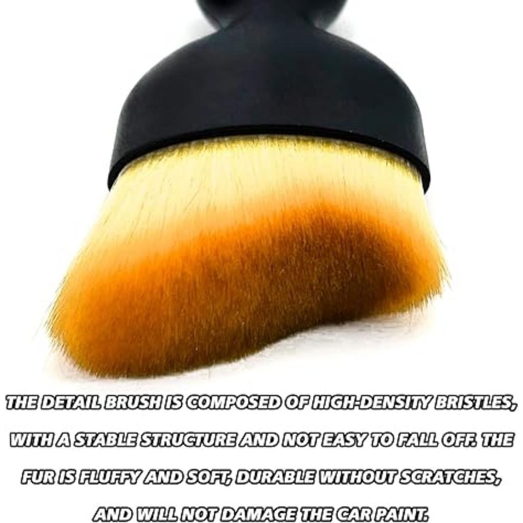 2PCS Car Interior Detailing Brush, Auto Soft Bristles Dust Brush Curved Brushes, Automotive Interior Cleaning Tool for Cleaning Panels Scratch Free