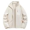 New Autumn and Winter Fleece Jacket for Men with Velvet Warm Stand Collar Loose Casual Fleece Jacket for Men