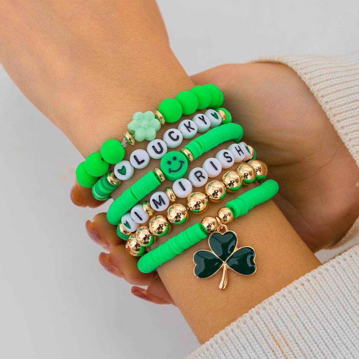 

Festival Gifts Foliage Letter Bracelet Simple Green Beaded Bracelet Beer Festival See details