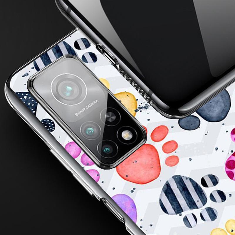 Dog Footprint Paw Cute Cover Phone Case For Xiaomi Redmi Note 15 14 13 12 11 10 Pro Plus 14S 12S 11S 11T 11E 10S Soft Fundas She