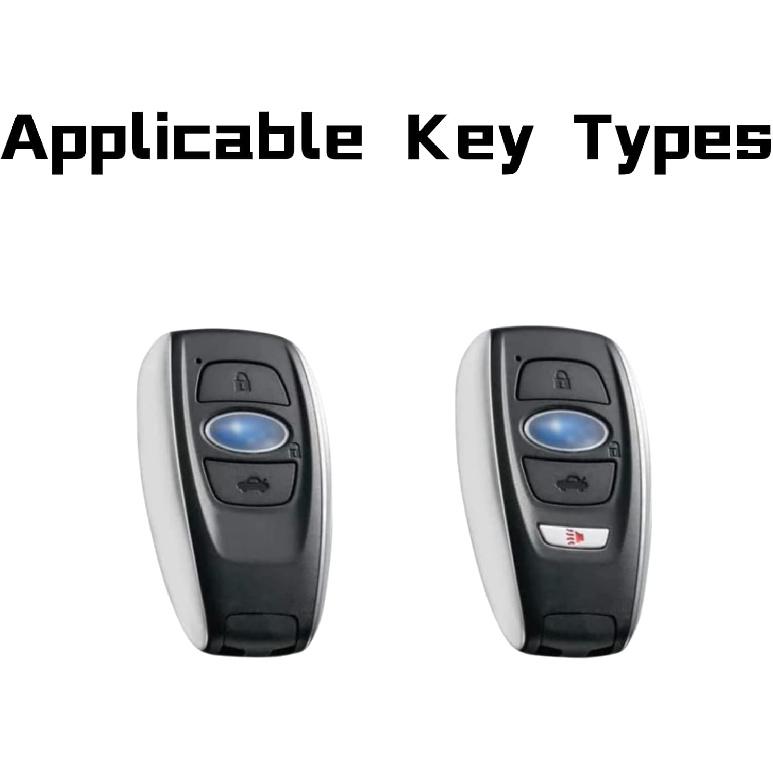 Heavy Zinc Alloy Key Fob Cover, Keychain, Key Case, Accessories Compatible With Subaru BRZ Legacy Outback Ascent Crosstrek Forester WRX