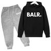 Marka Balr Dres Dziecięcy Chłopcy Dziewczynki Bluza Spodnie Dresowe Zestaw Dwuczęściowy Wiosna Jesień Zestawy Dziecięce z Kapturem Modne Casualowe Bluzy z Kapturem