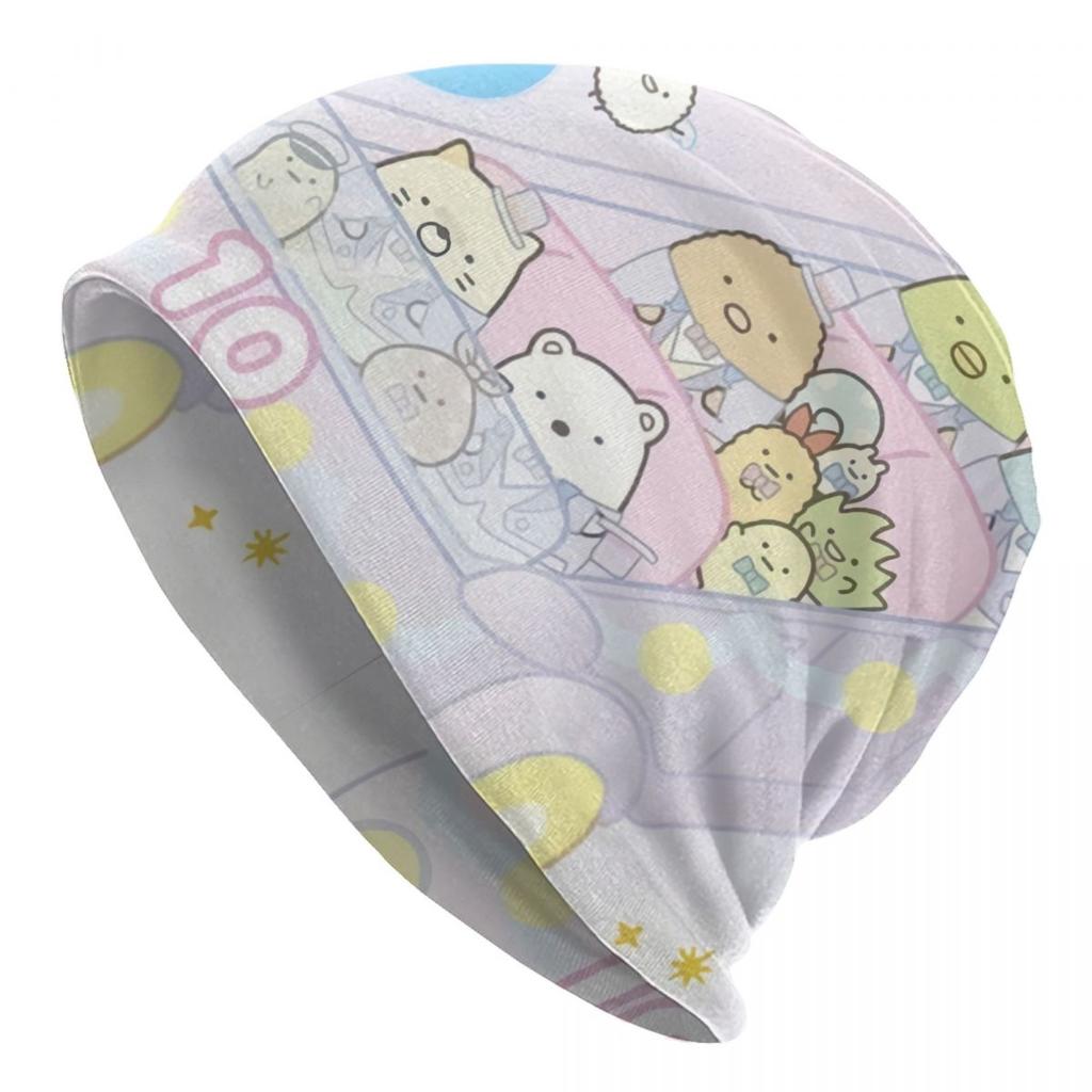 Unisex Winter Warm Bonnet Homme Knitting Hats Fashion Sumikko Gurashi Japanese Cartoon Beanie Cap Anime Game Beanies Caps For