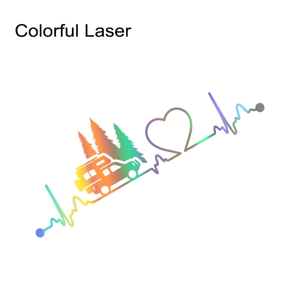 Car Window Side Sticker Fit Pickup Truck Camper Graphics Heartbeat Trees Decor Decal Vinyl Film Cover Auto Tuning Accessories