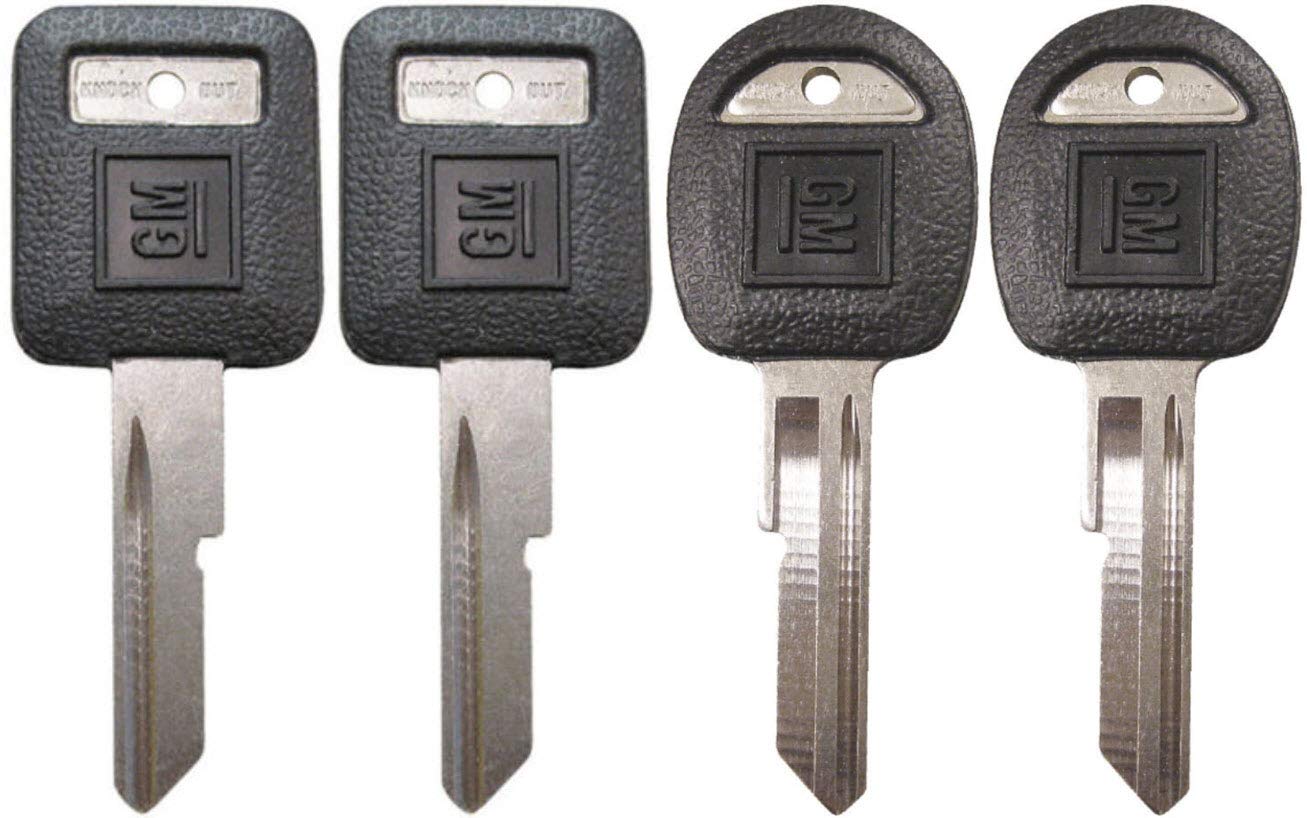 

Комплект из 4 ключей Strattec - Логотип GM OEM E Ключ зажигания + H Ключ двери/багажника