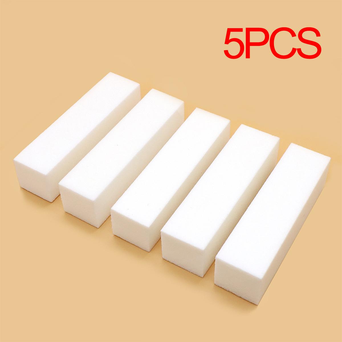5/10PCS Sponge Buffer Block Set Nail Files Manicure Pedicure Care Nail Art Buffing Sanding Polishing White Sponge Nail Tools