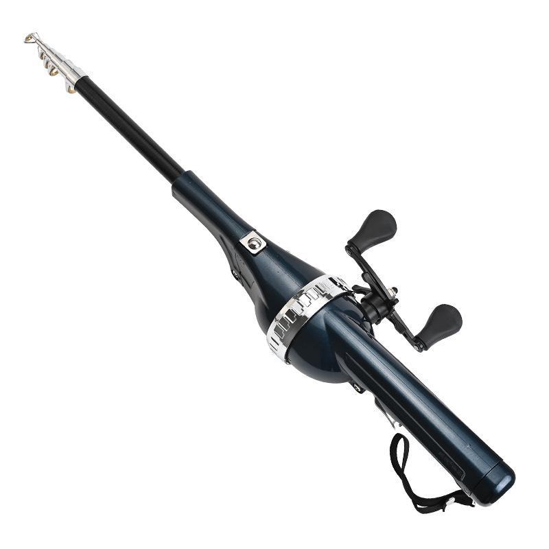 "Diaodele Folding Fishing Rod with Double Rocker, Line Casting, Upgraded Portable Sea Rod for Fish Lure Wheel Integration"