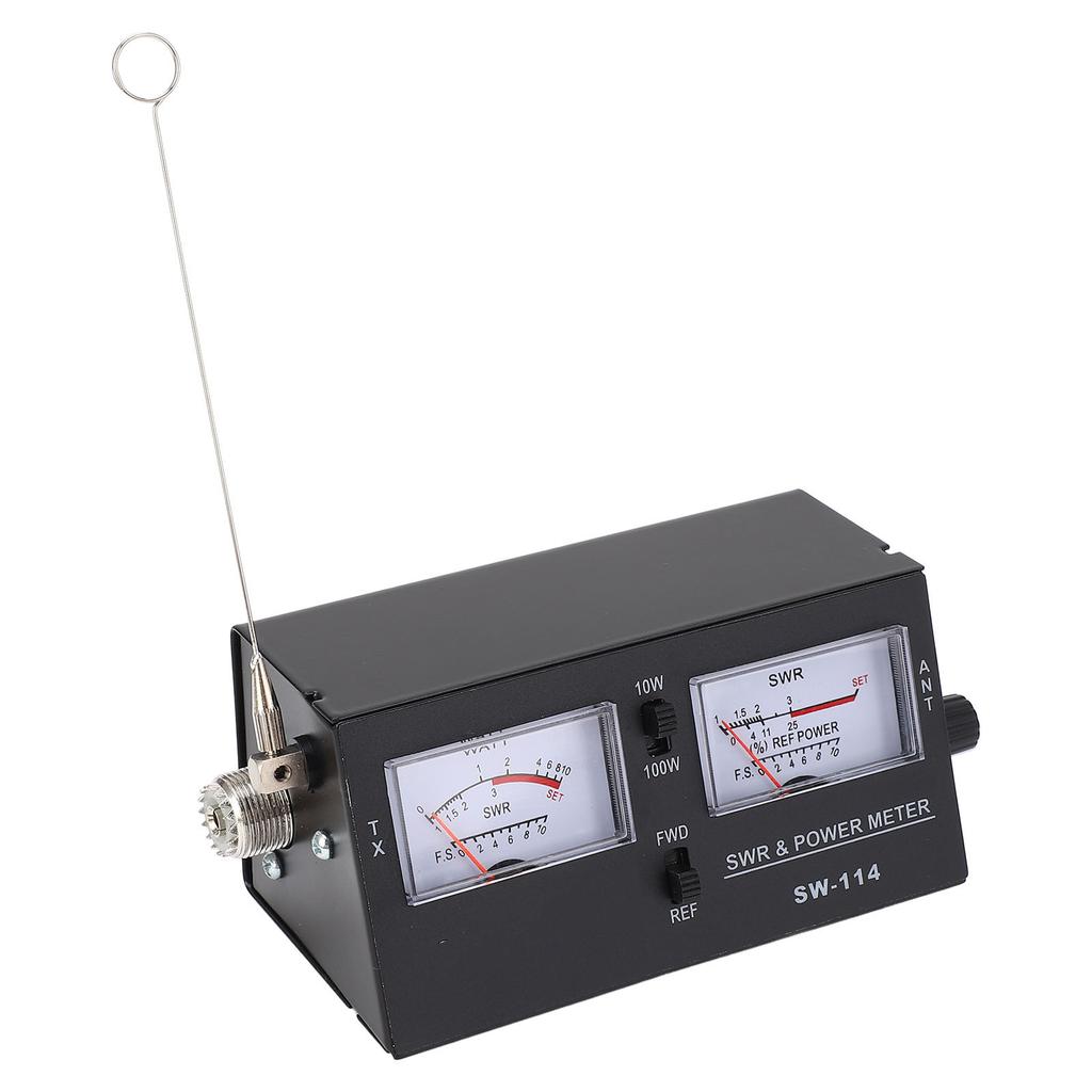 SWR and Power Meter 0‑10W 0‑100W 3 Functions SWR RF Field Strength Tester with S0239 Connector