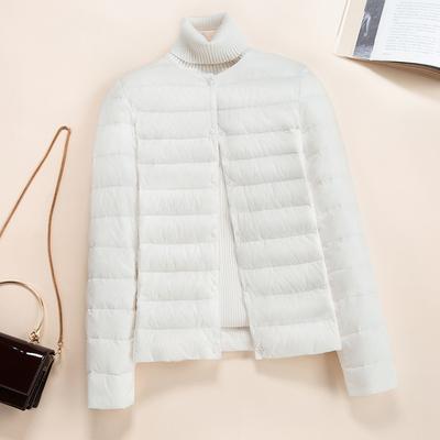Lightweight Down Jacket Women's Short Style New Round Neck Thin Liner Slim Fit Inner Wear Bottoming Large Size Jacket
