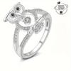 925Pure Silver Owl Ring for Women Shiny Animal-shaped Elegant and Luxurious Design, Perfect Gift Choice for Couples and Best Friends, Suitable for