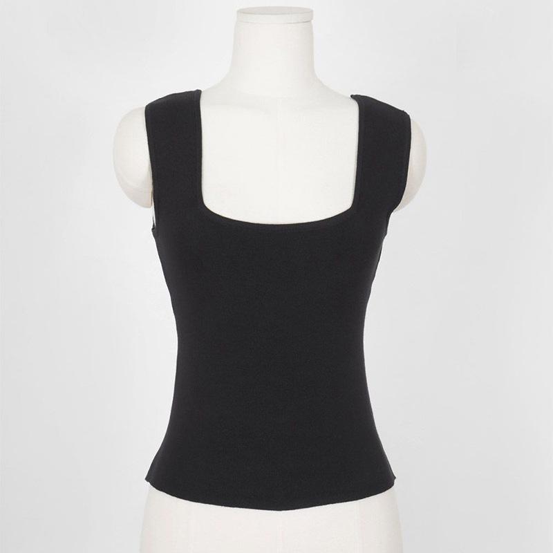 Women's Early Autumn Square Collar Slim Camisole - Korean Style Versatile Top
