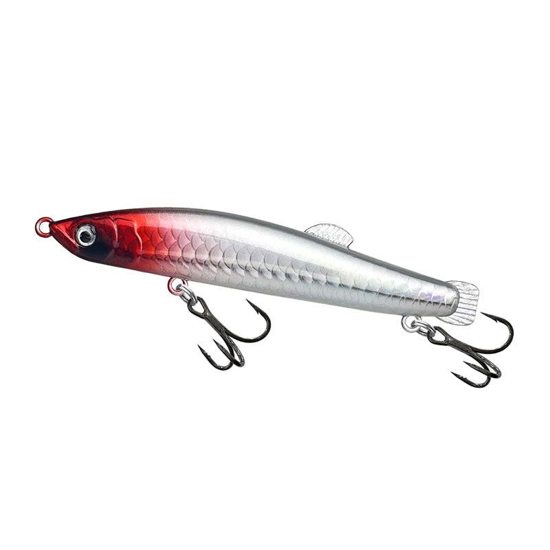 Sinking Thicker Lure Stick Bait Artificial Hard Fishing Lure Pencil Popper Lures Fishing Accessories Pencil Bait (as the picture,with hook&10g)