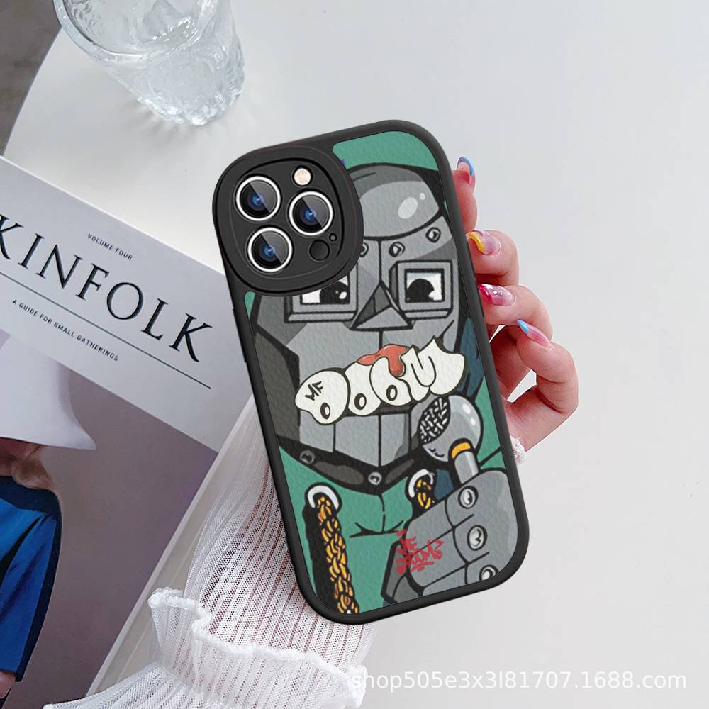 MF-DOOM Rapper For IPhone 16 15 14 16E 13 12 11 Pro Max Plus Phone Leather Case