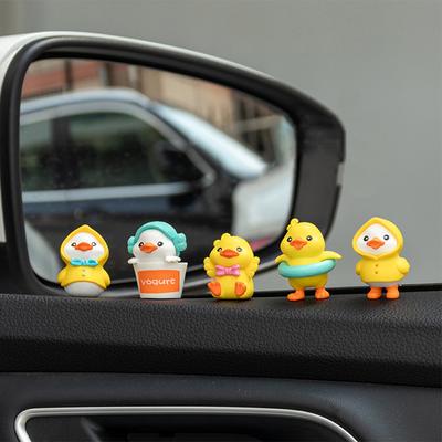 6 Stücke Cartoon Ente Desktop Dekoration Ornamente Auto Innen Zubehör Für Kreative Geschenke Handwerk Childen Zimmer Dekoration