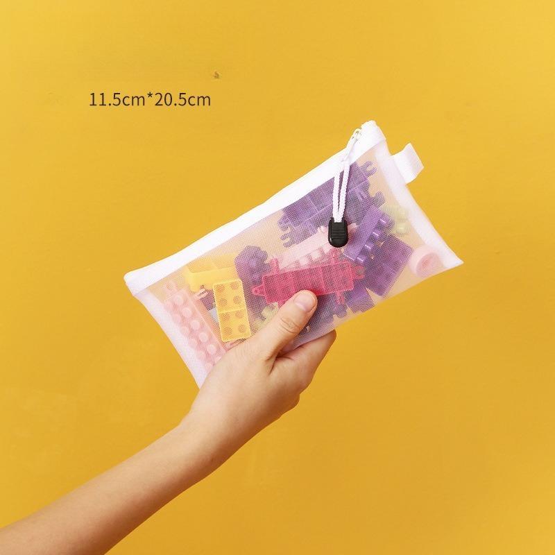Mesh Zipper Bags,  Mesh Zipper Pouches, Waterproof Mesh Zipper Envelopes White S-1PC разноцветный